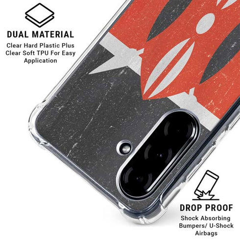 Kenya Flag Distressed Galaxy A36 5G Clear Case